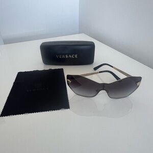 Versace Gold and Black Sunglasses